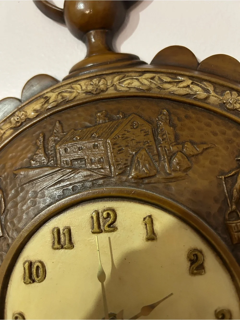 Vintage Sexton Metal Wall Clock Made In USA, Not Working